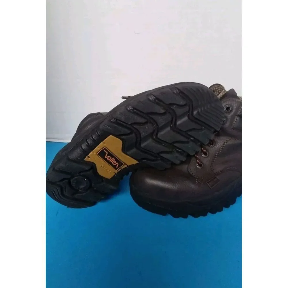 Vallor Brown Leather Safety Work Boots‎ Steel Toe Industrial Footwear